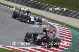 Daniil Kvyat (RUS) Scuderia Toro Rosso STR9. 21.06.2014. Formula 1 World Championship, Rd 8, Austrian Grand Prix, Spielberg, Austria, Qualifying Day.