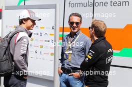 Esteban Gutierrez (MEX) Sauber (Left) with Carlos Slim Domit (MEX) Businessman (Centre). 22.06.2014. Formula 1 World Championship, Rd 8, Austrian Grand Prix, Spielberg, Austria, Race Day.