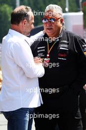 Dr. Vijay Mallya (IND) Sahara Force India F1 Team Owner with Manfred Zimmerman (GER) CMG, Driver Manager of Nico Hulkenberg (GER) Sahara Force India F1. 22.06.2014. Formula 1 World Championship, Rd 8, Austrian Grand Prix, Spielberg, Austria, Race Day.