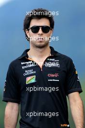 Sergio Perez (MEX), Sahara Force India  19.06.2014. Formula 1 World Championship, Rd 8, Austrian Grand Prix, Spielberg, Austria, Preparation Day.