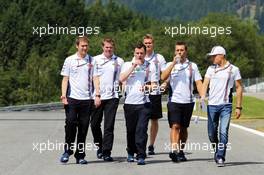 Valtteri Bottas (FIN) Williams walks the circuit. 19.06.2014. Formula 1 World Championship, Rd 8, Austrian Grand Prix, Spielberg, Austria, Preparation Day.