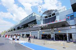 The pits. 19.06.2014. Formula 1 World Championship, Rd 8, Austrian Grand Prix, Spielberg, Austria, Preparation Day.