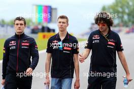 Daniil Kvyat (RUS) Scuderia Toro Rosso walks the circuit. 19.06.2014. Formula 1 World Championship, Rd 8, Austrian Grand Prix, Spielberg, Austria, Preparation Day.