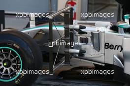 Mercedes AMG F1 W05 running sensor equipment. 19.02.2014. Formula One Testing, Bahrain Test One, Day One, Sakhir, Bahrain.