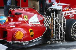 Fernando Alonso (ESP) Ferrari F14-T leaves the pits running sensor equipment. 19.02.2014. Formula One Testing, Bahrain Test One, Day One, Sakhir, Bahrain.