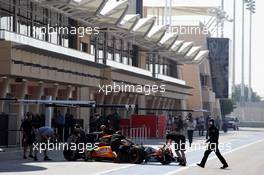 Nico Hulkenberg (GER) Sahara Force India F1 VJM07 in the pits. 19.02.2014. Formula One Testing, Bahrain Test One, Day One, Sakhir, Bahrain.