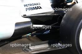 Mercedes AMG F1 W05 engine cover detail. 20.02.2014. Formula One Testing, Bahrain Test One, Day Two, Sakhir, Bahrain.
