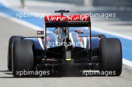 Romain Grosjean (FRA) Lotus F1 E22 rear wing and rear diffuser detail. 19.02.2014. Formula One Testing, Bahrain Test One, Day One, Sakhir, Bahrain.