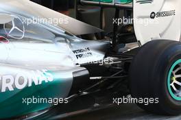 Mercedes AMG F1 W05 rear suspension detail. 19.02.2014. Formula One Testing, Bahrain Test One, Day One, Sakhir, Bahrain.