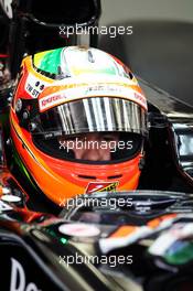 Sergio Perez (MEX) Sahara Force India F1 VJM07. 21.02.2014. Formula One Testing, Bahrain Test One, Day Three, Sakhir, Bahrain.