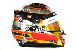 The helmet of Jules Bianchi (FRA) Marussia F1 Team. 19.02.2014. Formula One Testing, Bahrain Test One, Day One, Sakhir, Bahrain.