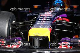 Sebastian Vettel (GER) Red Bull Racing RB10 nosecone detail. 19.02.2014. Formula One Testing, Bahrain Test One, Day One, Sakhir, Bahrain.