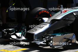 Mercedes AMG F1 W05 front wing. 20.02.2014. Formula One Testing, Bahrain Test One, Day Two, Sakhir, Bahrain.
