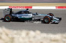 Nico Rosberg (GER) Mercedes AMG F1 W05. 20.02.2014. Formula One Testing, Bahrain Test One, Day Two, Sakhir, Bahrain.