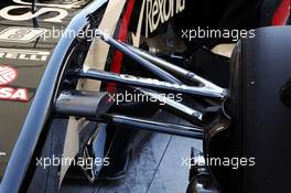 Romain Grosjean (FRA) Lotus F1 E22 front suspension detail. 19.02.2014. Formula One Testing, Bahrain Test One, Day One, Sakhir, Bahrain.