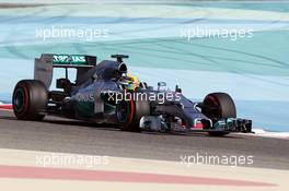 Lewis Hamilton (GBR) Mercedes AMG F1 W05. 19.02.2014. Formula One Testing, Bahrain Test One, Day One, Sakhir, Bahrain.