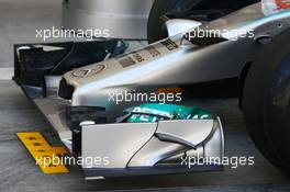 Mercedes AMG F1 W05 front wing detail. 19.02.2014. Formula One Testing, Bahrain Test One, Day One, Sakhir, Bahrain.