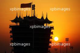 The sun sets over the circuit. 19.02.2014. Formula One Testing, Bahrain Test One, Day One, Sakhir, Bahrain.