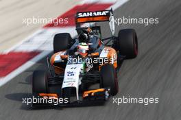 Sergio Perez (MEX) Sahara Force India F1 VJM07. 28.02.2014. Formula One Testing, Bahrain Test Two, Day Two, Sakhir, Bahrain.