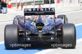 Daniel Ricciardo (AUS) Red Bull Racing RB10 rear engine cover detail. 28.02.2014. Formula One Testing, Bahrain Test Two, Day Two, Sakhir, Bahrain.