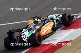 Sergio Perez (MEX) Sahara Force India F1 VJM07. 28.02.2014. Formula One Testing, Bahrain Test Two, Day Two, Sakhir, Bahrain.