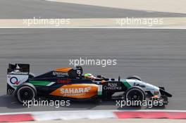 Sergio Perez (MEX), Sahara Force India  28.02.2014. Formula One Testing, Bahrain Test Two, Day Two, Sakhir, Bahrain.