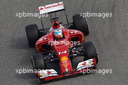 Fernando Alonso (ESP) Ferrari F14-T. 28.02.2014. Formula One Testing, Bahrain Test Two, Day Two, Sakhir, Bahrain.