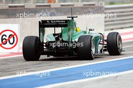 Marcus Ericsson (SWE) Caterham CT05. 28.02.2014. Formula One Testing, Bahrain Test Two, Day Two, Sakhir, Bahrain.