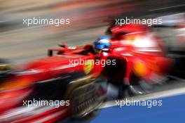 Fernando Alonso (ESP) Ferrari F14-T. 28.02.2014. Formula One Testing, Bahrain Test Two, Day Two, Sakhir, Bahrain.