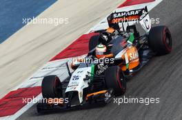 Sergio Perez (MEX) Sahara Force India F1 VJM07. 28.02.2014. Formula One Testing, Bahrain Test Two, Day Two, Sakhir, Bahrain.