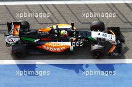 Sergio Perez (MEX) Sahara Force India F1 VJM07. 28.02.2014. Formula One Testing, Bahrain Test Two, Day Two, Sakhir, Bahrain.