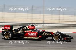 Romain Grosjean (FRA) Lotus F1 E22. 01.03.2014. Formula One Testing, Bahrain Test Two, Day Three, Sakhir, Bahrain.