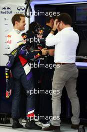 (L to R): Sebastian Vettel (GER) Red Bull Racing with Christian Horner (GBR) Red Bull Racing Team Principal. 01.03.2014. Formula One Testing, Bahrain Test Two, Day Three, Sakhir, Bahrain.