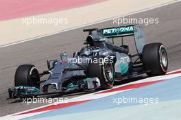 Nico Rosberg (GER) Mercedes AMG F1 W05. 27.02.2014. Formula One Testing, Bahrain Test Two, Day One, Sakhir, Bahrain.