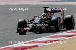 Pastor Maldonado (VEN), Lotus F1 Team  27.02.2014. Formula One Testing, Bahrain Test Two, Day One, Sakhir, Bahrain.