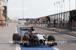 Sergio Perez (MEX) Sahara Force India F1 VJM07. 27.02.2014. Formula One Testing, Bahrain Test Two, Day One, Sakhir, Bahrain.