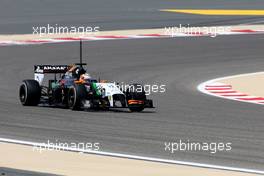 Sergio Perez (MEX), Sahara Force India  09.04.2014. Formula One Testing, Bahrain Test, Day Two, Sakhir, Bahrain.