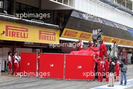 Kimi Raikkonen (FIN), Scuderia Ferrari stops on track 13.05.2014. Formula One Testing, Barcelona, Spain, Day One.