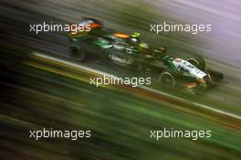 Sergio Perez (MEX) Sahara Force India F1 VJM07. 22.08.2014. Formula 1 World Championship, Rd 12, Belgian Grand Prix, Spa Francorchamps, Belgium, Practice Day.