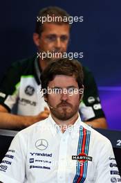 Rob Smedley (GBR) Williams Head of Vehicle Performance in the FIA Press Conference. 22.08.2014. Formula 1 World Championship, Rd 12, Belgian Grand Prix, Spa Francorchamps, Belgium, Practice Day.