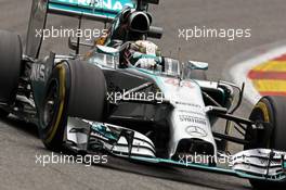 Lewis Hamilton (GBR) Mercedes AMG F1 W05. 22.08.2014. Formula 1 World Championship, Rd 12, Belgian Grand Prix, Spa Francorchamps, Belgium, Practice Day.