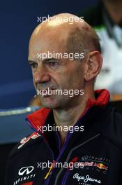 Adrian Newey (GBR) Red Bull Racing Chief Technical Officer in the FIA Press Conference. 22.08.2014. Formula 1 World Championship, Rd 12, Belgian Grand Prix, Spa Francorchamps, Belgium, Practice Day.