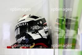 Helmet of Andre Lotterer (GER), Caterham F1 Team   22.08.2014. Formula 1 World Championship, Rd 12, Belgian Grand Prix, Spa Francorchamps, Belgium, Practice Day.