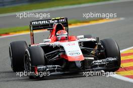 Alexander Rossi (USA) Marussia F1 Team MR03. 22.08.2014. Formula 1 World Championship, Rd 12, Belgian Grand Prix, Spa Francorchamps, Belgium, Practice Day.