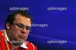 Dave Greenwood (GBR) Marussia F1 Team Race Engineer in the FIA Press Conference. 22.08.2014. Formula 1 World Championship, Rd 12, Belgian Grand Prix, Spa Francorchamps, Belgium, Practice Day.