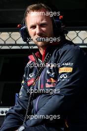 Christian Horner (GBR), Red Bull Racing, Sporting Director  22.08.2014. Formula 1 World Championship, Rd 12, Belgian Grand Prix, Spa Francorchamps, Belgium, Practice Day.