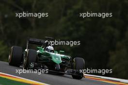 Andre Lotterer (GER) Caterham CT05. 22.08.2014. Formula 1 World Championship, Rd 12, Belgian Grand Prix, Spa Francorchamps, Belgium, Practice Day.