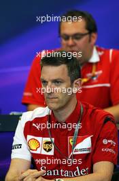 James Allison (GBR) Ferrari Chassis Technical Director in the FIA Press Conference. 22.08.2014. Formula 1 World Championship, Rd 12, Belgian Grand Prix, Spa Francorchamps, Belgium, Practice Day.