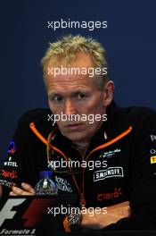 Andrew Green (GBR) Sahara Force India F1 Team Technical Director in the FIA Press Conference. 22.08.2014. Formula 1 World Championship, Rd 12, Belgian Grand Prix, Spa Francorchamps, Belgium, Practice Day.