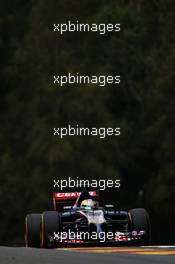 Jean-Eric Vergne (FRA) Scuderia Toro Rosso STR9. 22.08.2014. Formula 1 World Championship, Rd 12, Belgian Grand Prix, Spa Francorchamps, Belgium, Practice Day.